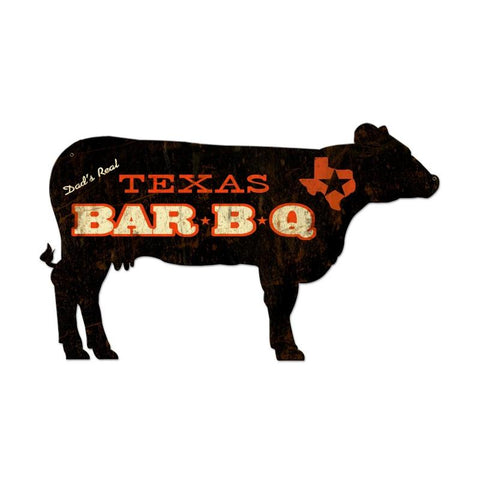Texas-Bbq-Cow-Vintage-Sign-Metal-Sign