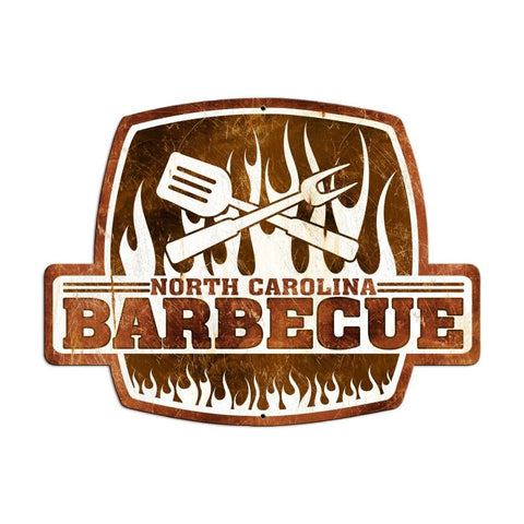 North Carolina Barbecue Vintage Sign Metal Sign