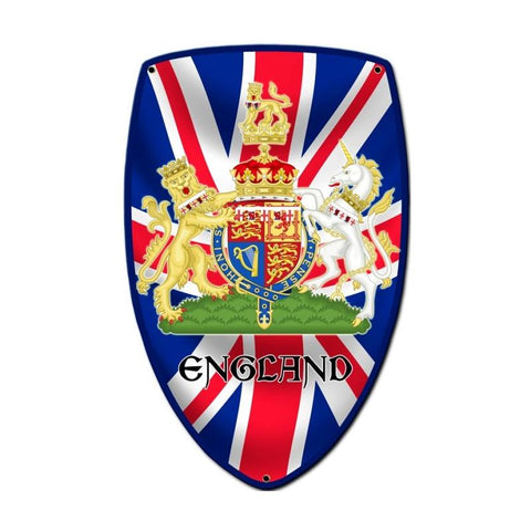 England Shield Vintage Sign Metal Sign