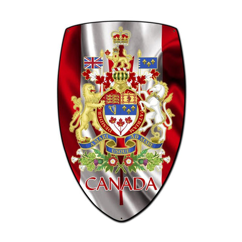Canada Shield Vintage Sign Metal Sign