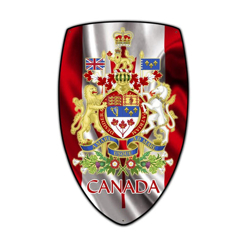 Canada Shield Vintage Sign Metal Sign