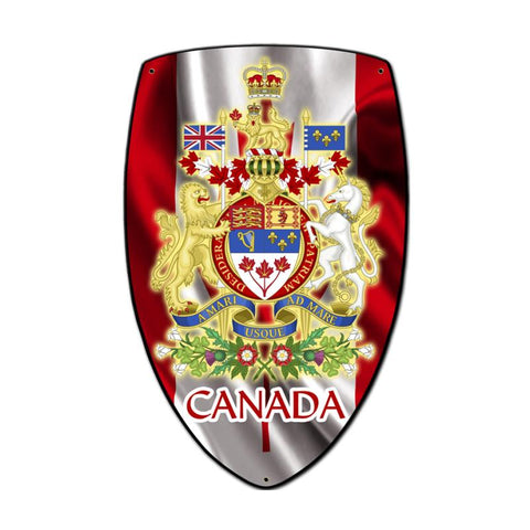 Canada Shield Vintage Sign Metal Sign