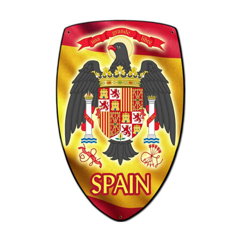 Spain Shield Vintage Sign Metal Sign