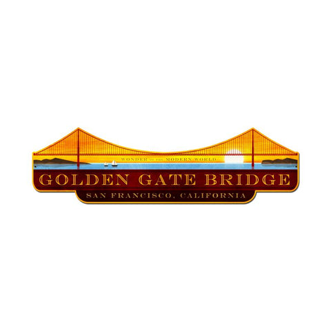 Golden Gate Bridge Vintage Sign Metal Sign