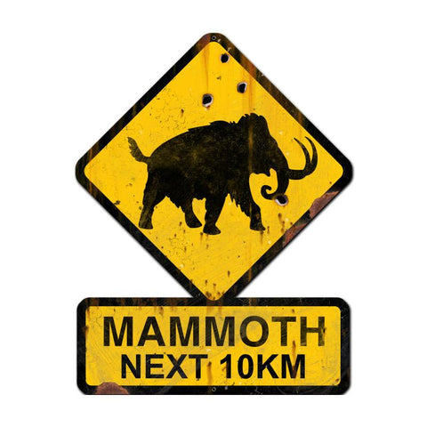 Mammoth Next 10 Km Vintage Sign Metal Sign