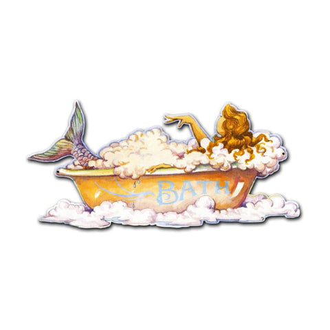 Mermaid Bath Vintage Sign Metal Sign