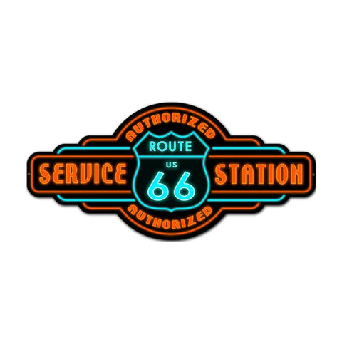 Route 66 Service Vintage Sign Metal Sign
