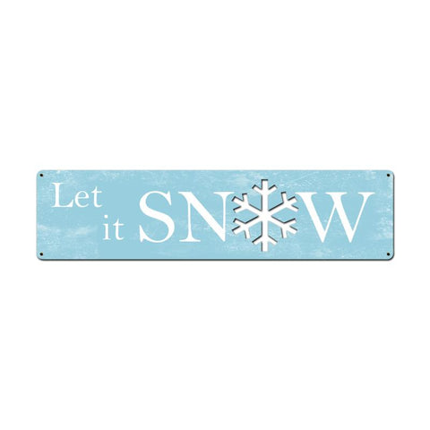 Let It Snow Vintage Sign Metal Sign