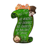 Strictly No Vintage Sign Metal Sign
