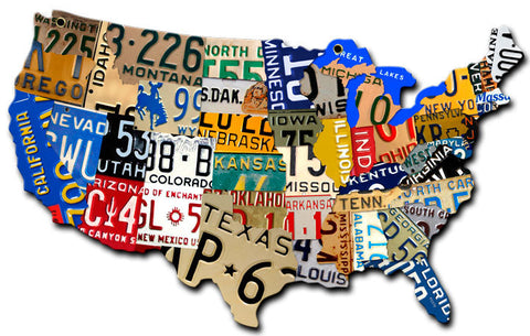 License-Plate-Usa-Map-Cut-Out-Vintage-Sign-Metal-Sign