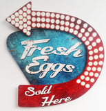 Fresh Eggs Vintage Sign Metal Sign