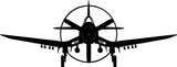 Corsair Plane Silhouette Vintage Sign Metal Sign