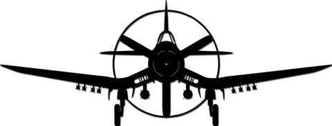 Corsair Plane Silhouette Vintage Sign Metal Sign