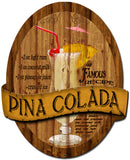 Pina Colada Metal Sign