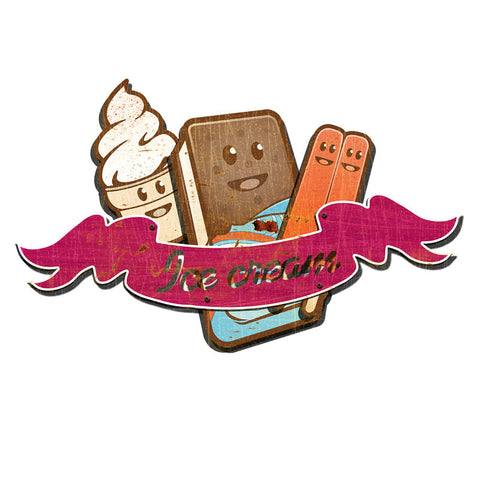3-D-Ice-Cream--Vintage-Sign-Metal-Sign