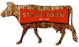 3-D Steakhouse  Vintage Sign Metal Sign