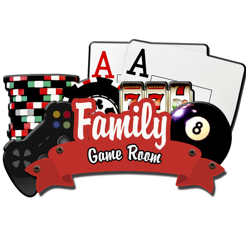 3-D Game Room Vintage Sign Metal Sign