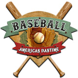 Baseball Past Time Metal Sign