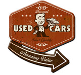 30's-USED-CAR-3-D-Metal-Sign