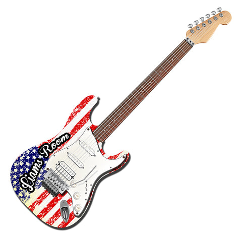 Strat Flag 3-D  - Personalized Metal Sign