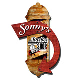 3-D BARBER SHOP  - Personalized Metal Sign
