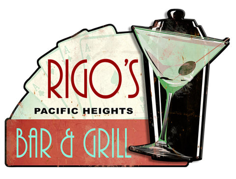 Bar & Grill - Personalized Metal Sign