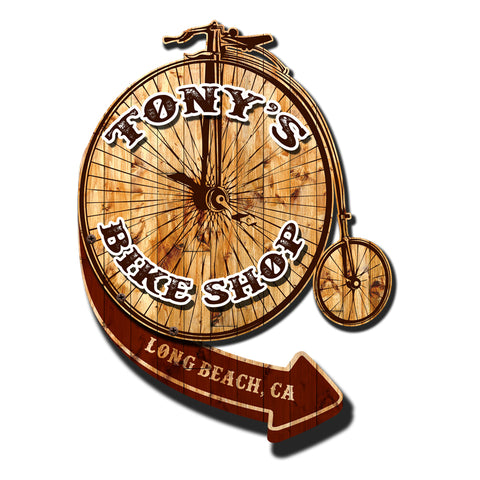 3-D BIKE SHOP  - Personalized Metal Sign