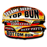 BURGER ANATOMY Metal Sign