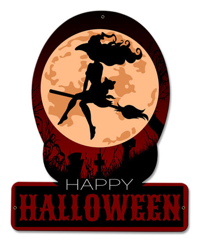 HALLOWEEN WITCH Vintage Sign Metal Sign
