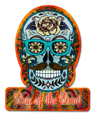 DAY OF THE DEAD HIPSTER Vintage Sign Metal Sign