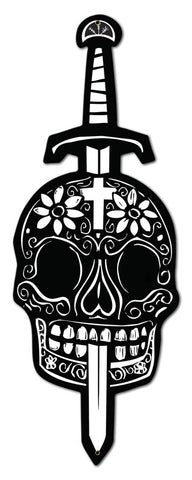 Skull and Dagger Vintage Sign Metal Sign