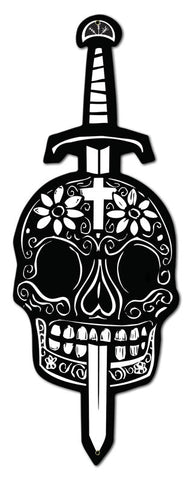 Skull and Dagger Vintage Sign Metal Sign