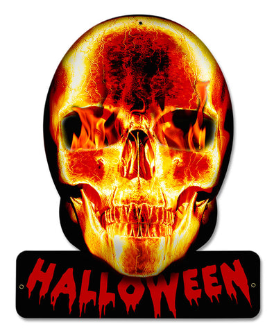 HALLOWEEN SKULL Vintage Sign Metal Sign