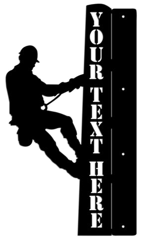LINEMAN-FLANGE--CUT-OUT-Vintage-Sign---Personalized-Metal-Sign
