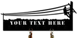 LINEMAN KEY HOLDER  CUT OUT Vintage Sign - Personalized Metal Sign