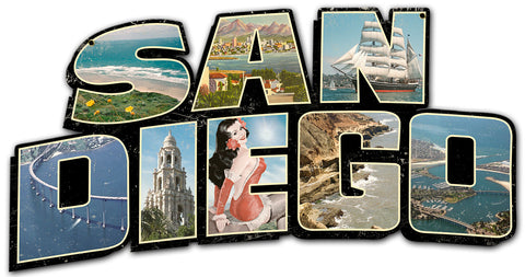SAN DIEGO CITY SIGN Vintage Sign Metal Sign