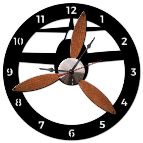 3-D Propeller Clock Metal Sign