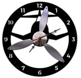 3D Silver Propeller Clock  Vintage Sign Metal Sign