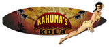 3-D Kahuna Kola Surf Board Vintage Sign Metal Sign