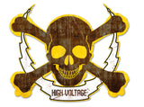 Skull Bolt High Voltage Plasma Metal Sign