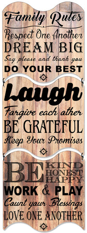 Family Rules Metal Sign