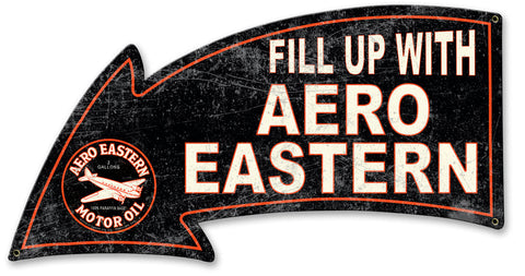 Fill Up With Aero Eastern Arrow Metal Sign