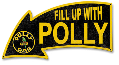 Fill-Up-With-Polly-Gas-Arrow-Metal-Sign