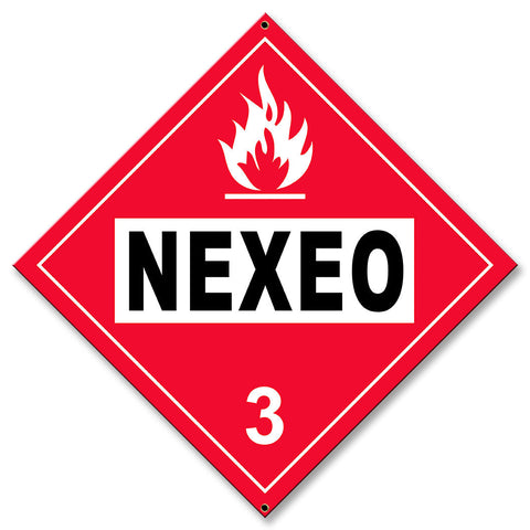 NEXEO Flammable Placard Metal Sign