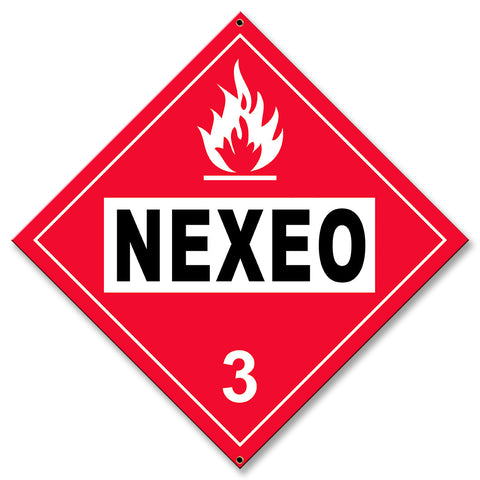 NEXEO Flammable Placard Metal Sign