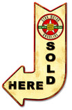 Star Motor Sold Here Arrow Metal Sign