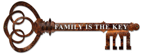 Family-Is-The-Key-Metal-Sign