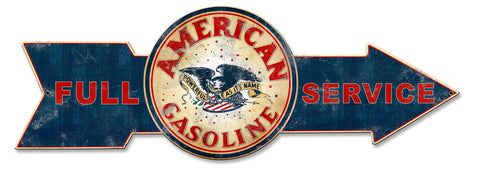 Full Service American Gasoline Metal Sign