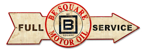 Full-Service-Be-Square-Motor-Oil-Metal-Sign