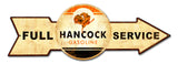 Full Service Hancock Gasoline Metal Sign
